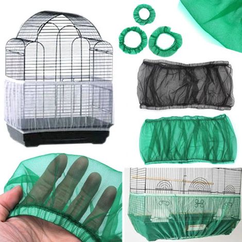 Protection pour oiseaux et perroquets en maille de nylon douce et facile à nettoyer, tissu aéré en nylon pour cage à oiseaux (1/3)