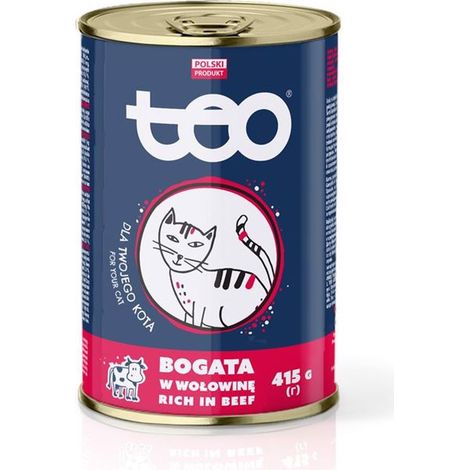 Cibo umido per gatti TEO ricco di manzo 415 g