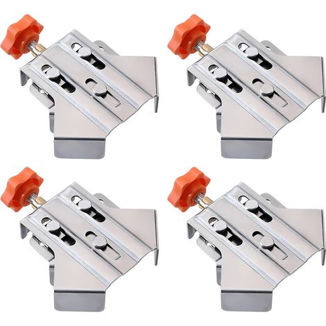 4 Pcs 90 Degree Angle Turnbuckle with Oscillating Pin, Single Handle Stainless Steel Corner Turnbuckle for Woodworking, Engineering, Picture Frames (1/5)
