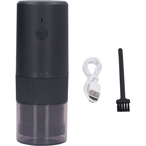Tragbare, per USB aufladbare, kabellose Mini-Kaffeemühle, schwarz, für Reisen (1/5)