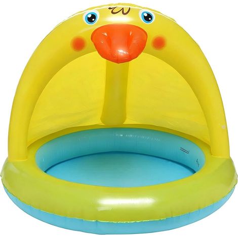 Kids' Inflatable Pool Splash Pool with Canopy – Duck-Shaped Wading Tub (1/5)