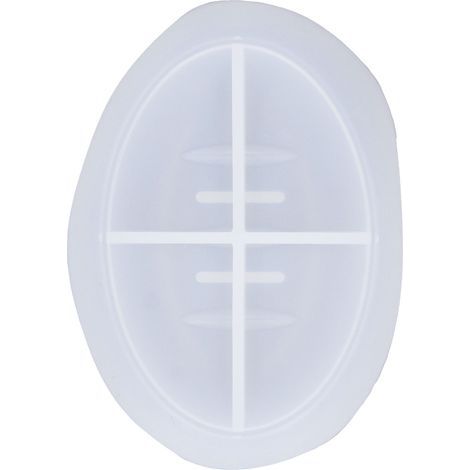 Ovale Silikon-Seifenform mit Abtropfgitter für handgemachte Geschenke (1/5)