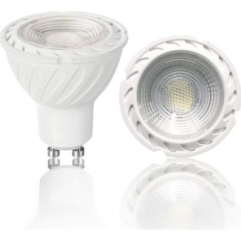 Ampoule LED COB GU10 Blanc Chaud 3000K, 5W Angle de Faisceau 38°, Équivalent Halogène 45W. Projecteur traditionnel non dimmable 450 lm pour plafond et rail (lot de 8) [Classe énergétique A+] (1/4)