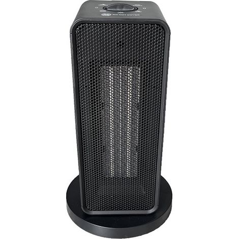 1 radiateur soufflant électrique, chauffage céramique PTC, 1200 W, oscillation 90°, 3 modes (600/1200 W + ventilation), sécurité anti-basculement et surchauffe (1/5)