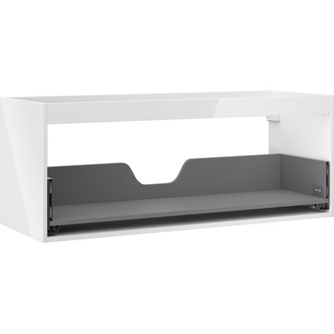 Mexen Box-A Waschbeckenschrank-Korpus 120 cm, 1 Schublade, weiß glänzend - 91AX0-1200-470-1-00 (1/4)