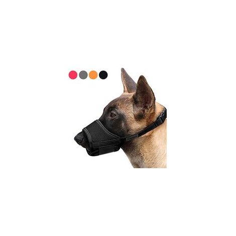 XL, Noir, Muselière pour Chiens Muselière Souple Réglable pour Chiens Nylon, Museliere Anti AboieMent Anti-Morsure, Moyens et Museliere Petit Chiens (1/4)