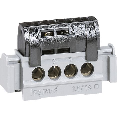 Legrand 004850 - TERMINAL DE DISTRIBUCIÓN IP 2X - FASE - NEGRO - L 47 MM