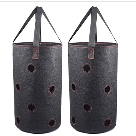 Bolsas para plantar fresas (juego de 2)  Bolsas de gran capacidad para plantar tomates — aptas para uso exterior (1/5)