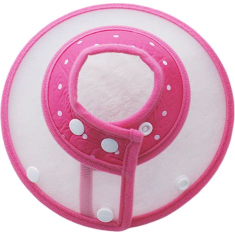 1 Collar protector, transpirable, con borde suave, de plástico transparente ajustable, collar de recuperación quirúrgica para perros y gatos. (1/5)