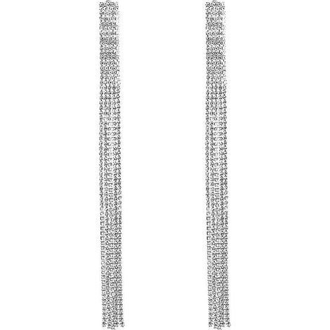 Mosaïque exagérée Drill Thread Tassel Boucles d’oreilles Dangle Bohemian Ethnic (1/3)