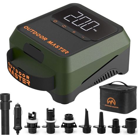 Mini-SUP-Luftpumpe, hoher Druck 20 PSI, intelligente zweistufige Aufblasfunktion und automatische Abschaltfunktion, Ablassfunktion