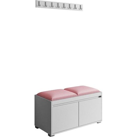Conjunto para recibidor Comfivo Pinus I, Blanco + Manila 09, 0x0x0cm, Tapiz, Montada en la pared, Colocada