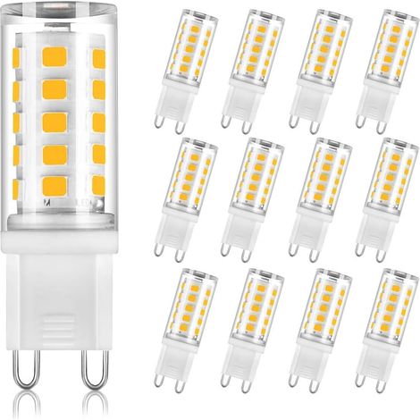 Lampadina LED G9 da 6W, luce calda, attacco G9, non dimmerabile, confezione da 12 pezzi (1/5)