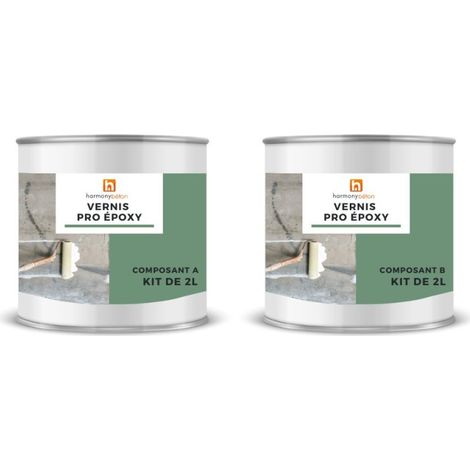 Vernis Pro époxy 2K pour piscine - Kit de 2 L - Harmony Béton (1/2)