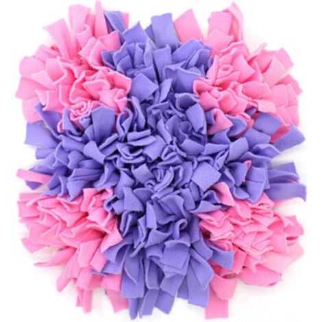 Dog Play Mat - Sniffing Mat - Washable - Foldable - Non-Slip - Dog Toy, Pink and Purple Cross (1/4)
