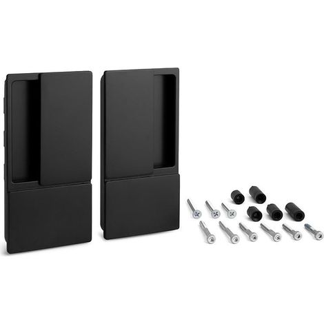 manilla wave puerta batiente ciega cromo satinado espesor hasta 60mm acabado negro mate