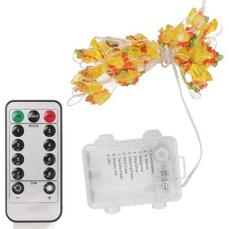 Guirlande lumineuse LED forme cloche dorée, décoration de Noël pour sapin, guirlande suspendue cadeau festif (1/5)