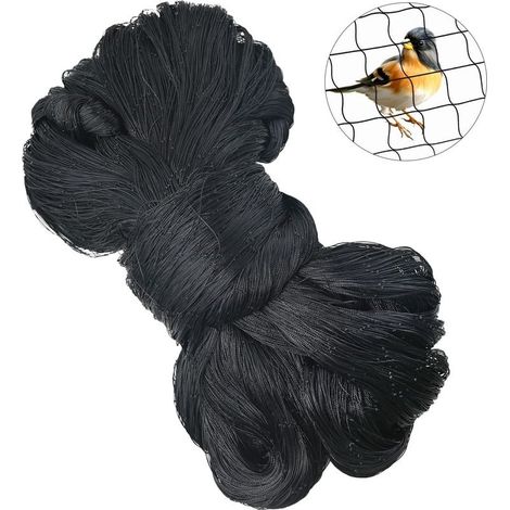 Filet anti-oiseaux 10m x 10m Noir Filet Anti-Oiseaux Filet de Volière Filet de Protection Jardin Bassin Robuste filet de protection (1/5)