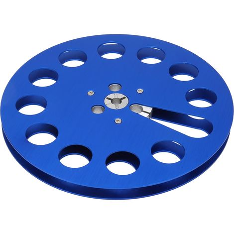 Bobine de bande magnétique vide 1/4 7 pouces en alliage d'aluminium, ouverture universelle à 11 trous, pièce de machine d'enregistrement, bobine réceptrice bleue (1/5)