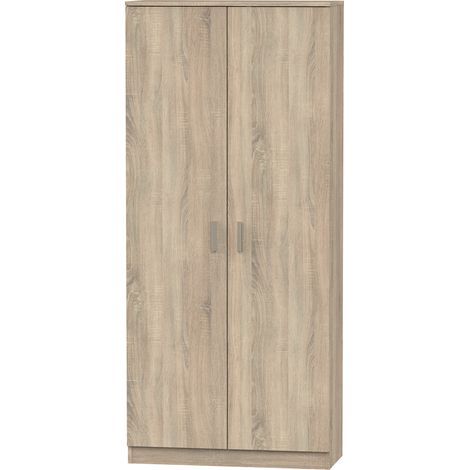 Armario Multiusos Escobero 1 Estante Superior regulable en Altura Color Roble Cambrian 180x80x35 cm (1/6)