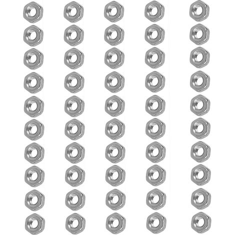 Écrous hexagonaux M10 en inox A2-70, lot de 50 pièces, assortiment pour machines industrielles (1/5)