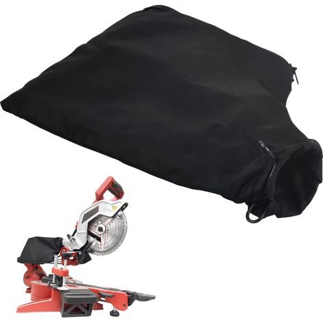 2 pièces Sac à poussière pour scies à onglets - Récupération efficace de la poussière pour scies, sac à poussière de qualité supérieure universel adapté pour la récupération de la sciure(noir) (1/5)