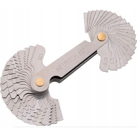 Jauge à peigne pour filetage métrique, 24 pièces, Falon-Tech FT0024 (1/4)