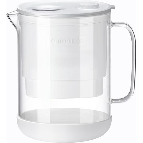 Carafe Filtrante Verre, 2,5L, Filtre 2 Mois, Moins Plast (1/5)