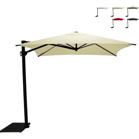 UV50+ quadratischer Ampelschirm 250x250 für Garten Trend - Beige