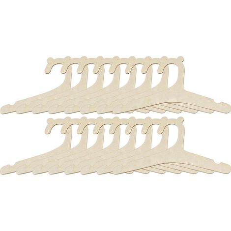 Lot de 20 cintres en bois pour enfants - Cintres bébé 22,7 cm-Antidérapants-Gain de place-Idéaux pour les vêtements d'enfants (1/5)