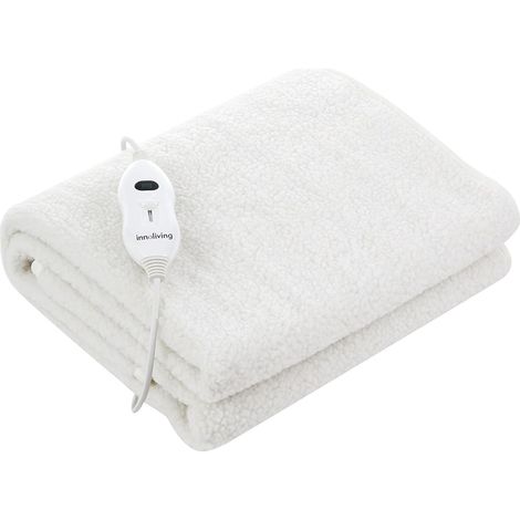 Scaldaletto Elettrico Coperta Elettrica Singola Lana e Poliestere Riscaldamento Rapido Spegnimento Automatico Lavabile