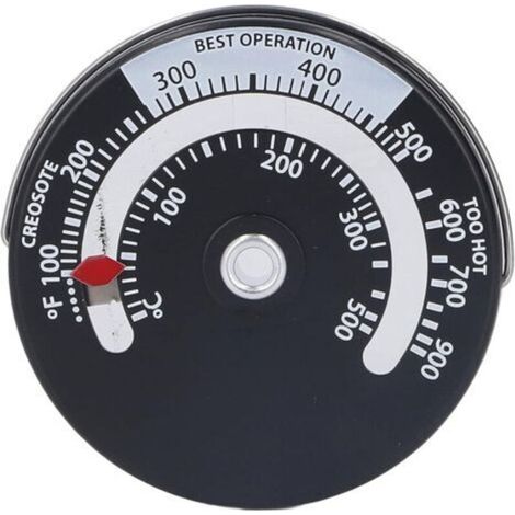 ThermomèTre MagnéTique pour Poêle 0-500℃ Cadran Jauge de ThermomèTre de Haute PréCision Compteur de TempéRature du Four pour Cheminée Poêles à Bois (1/5)