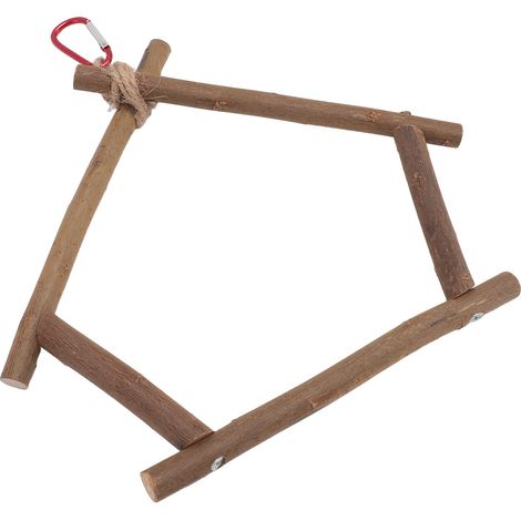 Perchoir balançoire en bois pour oiseaux, jouet d'escalade pour perroquets, perruches, calopsittes et inséparables. Perchoir pour cage. (1/5)
