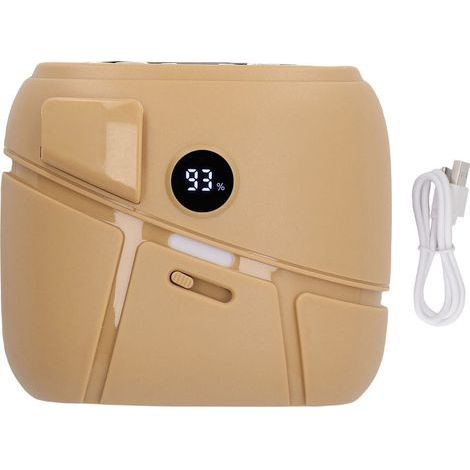 Waist fan, LED display, portable cooling for outdoor work, 100-level adjustment, fragrance diffusion function, yellow (1/5)