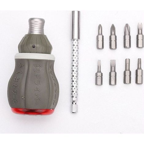 Online Store - Tournevis Avec 8 Embouts Interchangeables Gamme FatMax - Mécanisme Cliquet 40 Dents - Angle De Reprise 9° (1/5)