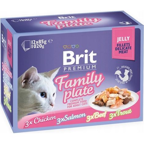 Filetti Brit Premium in gelatina, mix di sapori, 12x85g