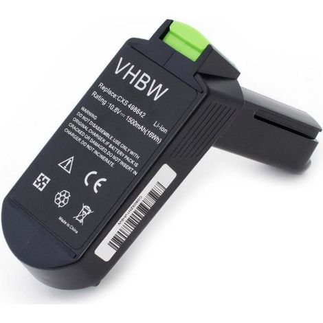 vhbw batteria compatibile con Festool CXS, CXS 1.3 Li Plus, CXS 1.3 Li Set, CXS 1.5 Li Plus attrezzo da lavoro (1500 mAh, Li-Ion, 10,8 V) (1/2)