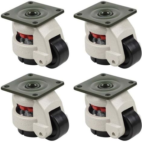 Roulettes de Nivellement Rétractable 500KG pour Établi, Roulettes pivotantes, pour machine industrielle Gd-60F roulettes en nylon à usage intensif