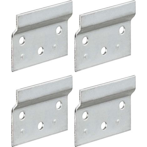 60-mm-Stahl-Tragplatte – 4er-Pack – Für Aufhängevorrichtungen – Wandmontage für Kleiderschrank, Sofa, Küchenmöbel (1/2)