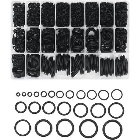 Kit de joints toriques en caoutchouc nitrile 1200 pcs – 24 tailles – Résistants à l'huile et à la chaleur – Pour applications hydrauliques (1/5)