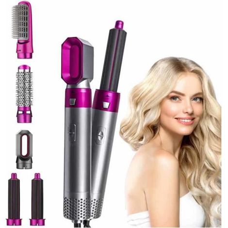 Sèche-cheveux - - 5 en 1 - Ions Négatifs - 1000W - Température réglable (1/3)