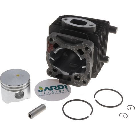 Jardiaffaires – Cylindre piston 34mm pour taille-haies Stihl HS81 HS86 – Remplacement facile – Inclus segments, axe de piston, joints d'embase et d'échappement (1/2)