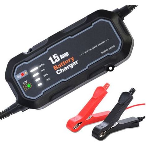 Chargeur Batterie Moto/Voiture 12V 1500mA – Maintenance Automatique & Sécurité Anti-Surcharge – Pour Batteries Étanches et Standard (1/4)