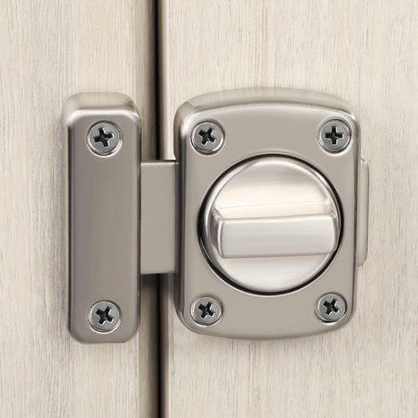 Verrou de porte coulissante, tige, boucle, crochet et œillet, verrou de porte de grange, verrou de porte de clôture en bois, verrou de porte noir, verrou de fenêtre de navire (brossé)