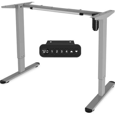 SWANEW Scrivania elettrica regolabile in altezza H. 71-119cm con 4 tastiere di memoria Grigio (1/5)