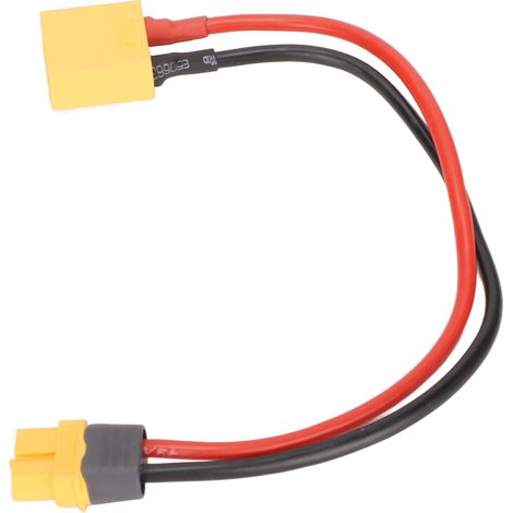 Adaptateur XT60H Femelle vers XT90 Mâle, câble souple réutilisable pour modèles de voitures, avions et bateaux (1/5)