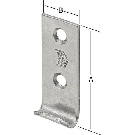 44x18mm a destra. V2A Acciaio inossidabile (per 100)