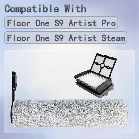 Brosse de rechange et filtre HEPA pour aspirateur vapeur eau et poussière Tineco Floor One S9 Artist Pro/Floor One S9 Artist (1/5)