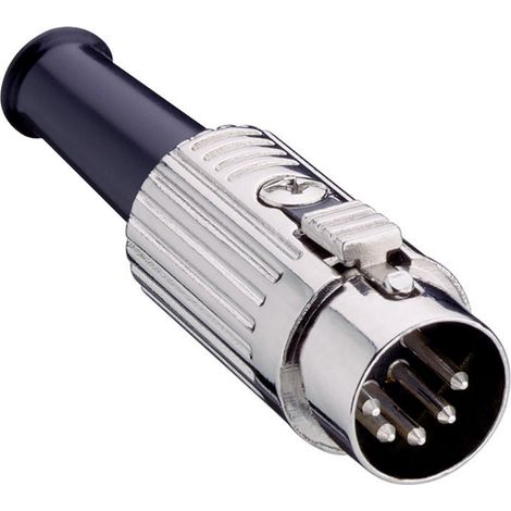 Lumberg 0137 06 DIN-Rundsteckverbinder Stecker, gerade Polzahl: 6 Silber 1 St. (1/2)