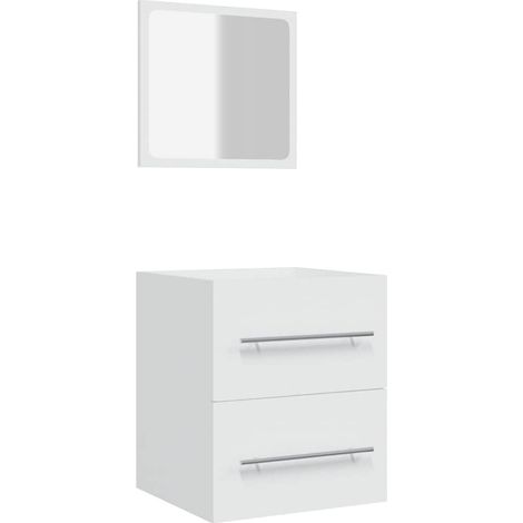Armoire de salle de bain avec miroir Blanc 41x38,5x48 cm (1/5)
